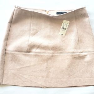 NEW Kendall & Kylie Blush Nude Suede Skirt M